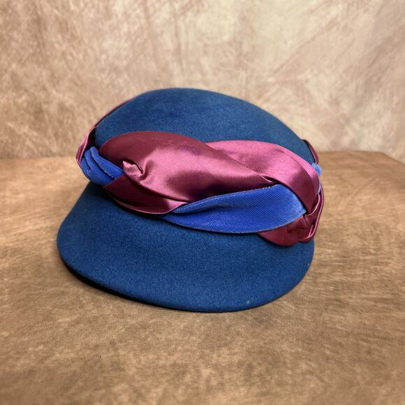 Elegant Blue and Pink Women's Hat - Picture 11 of 12